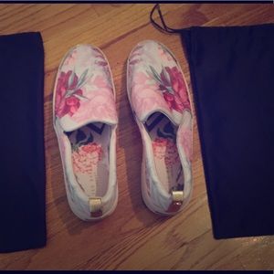 Ted Baker floral slip ons
